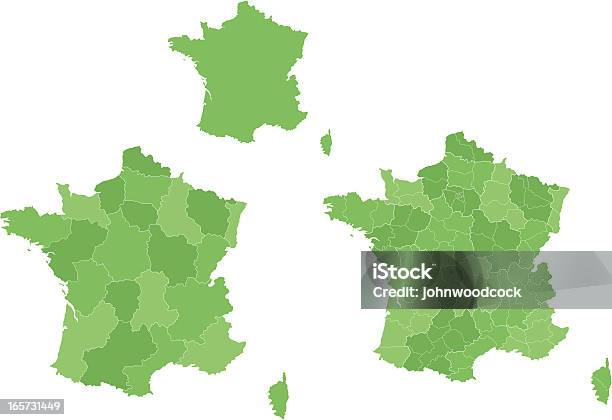 French Map With Regions Stock Illustration - Download Image Now - France, Map, Vector