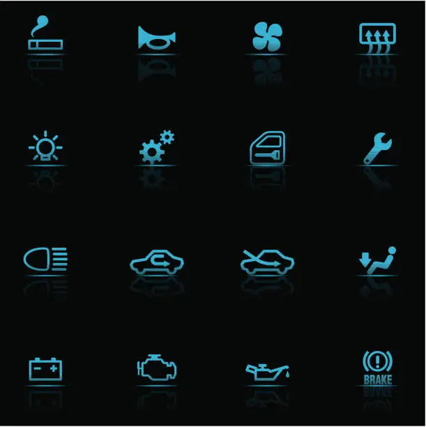 Vector illustration of Icon Set, Car symbols