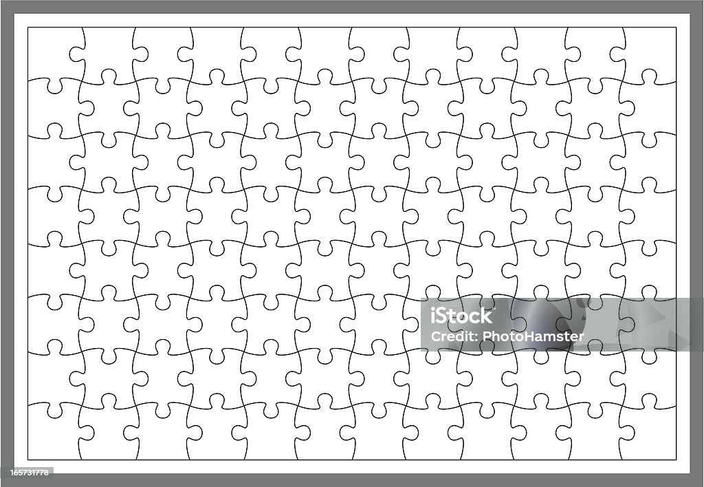 Semplice puzzle frame - arte vettoriale royalty-free di Puzzle