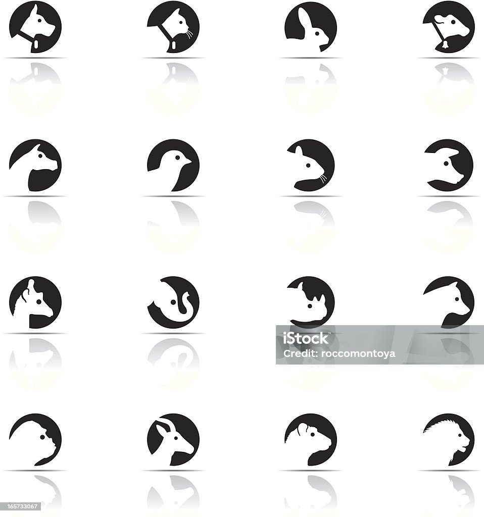 Icon Set, Animals Icon Set, a lot of animals shape on white background, made in adobe Illustrator (vector) Icon Symbol stock vector