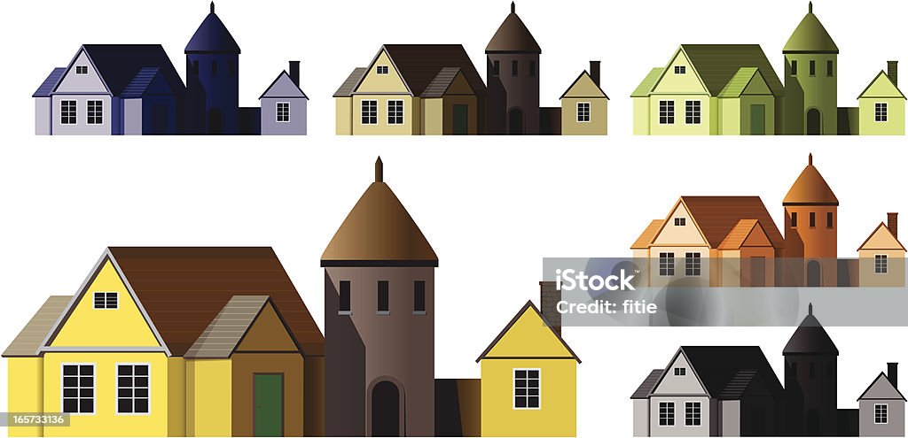 Maison de campagne - clipart vectoriel de Architecture libre de droits