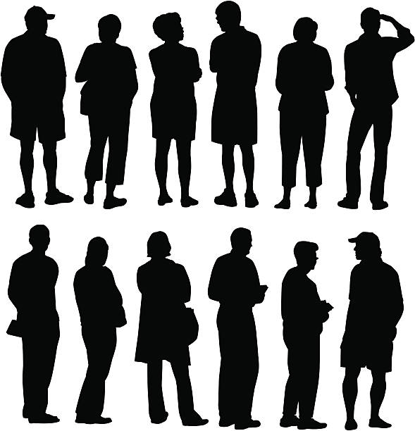 people stehen - senior adult silhouette senior men people stock-grafiken, -clipart, -cartoons und -symbole