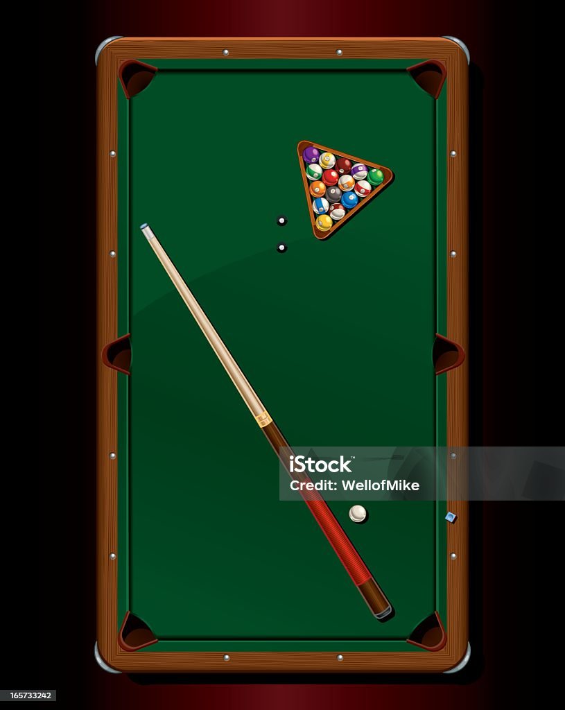 Billiards tabela, vista de cima - Royalty-free Mesa de Bilhar arte vetorial