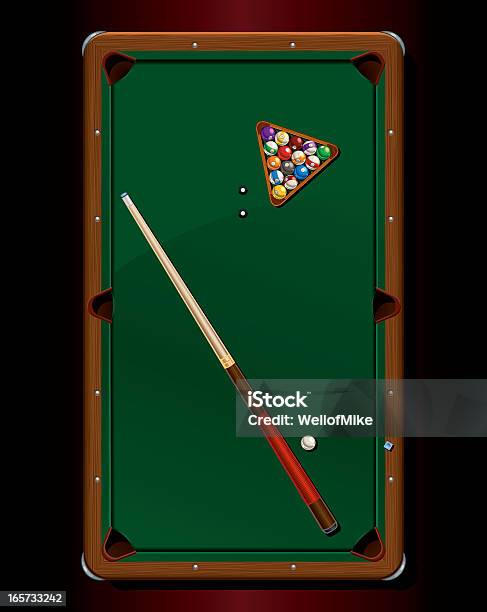 Billiards Tabela Vista De Cima - Arte vetorial de stock e mais imagens de Mesa de Bilhar - Mesa de Bilhar, Vetor, Vista Aérea