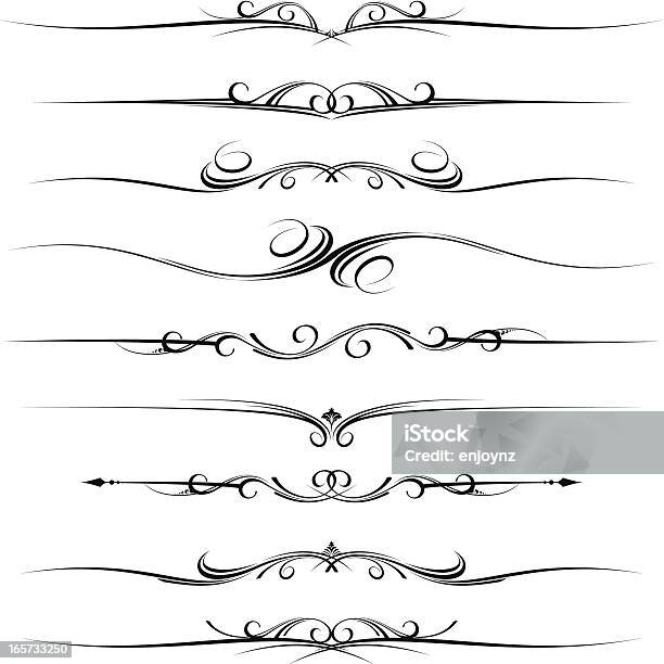 Motifcomment Divisórias - Arte vetorial de stock e mais imagens de Caligrafia - Caligrafia, Crescimento, Elegância