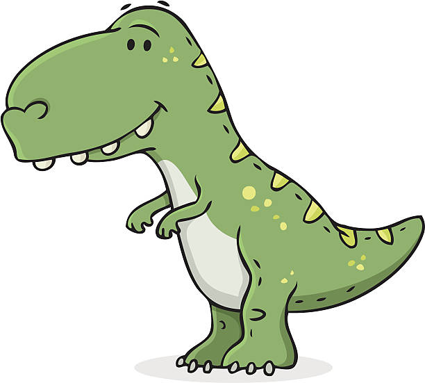 Dinosaurio de historieta/Sonriendo - ilustración de arte vectorial