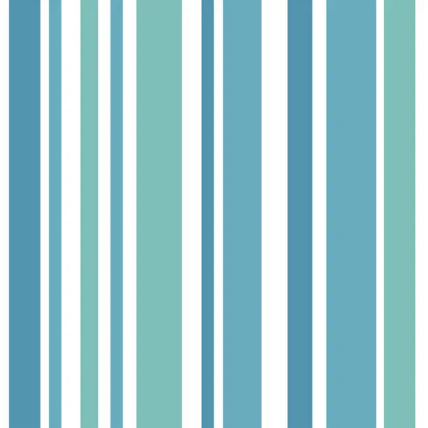 Vector illustration of Cute Seamless vector background fabric pattern strips  balance geometric stripe patterns white blue sky color tone stripes different size.