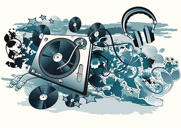 Vector illustration of Trendy music