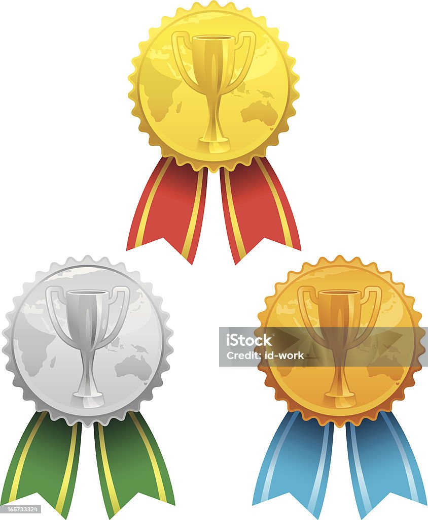 Medalhas internacional - Vetor de Arte, Cultura e Espetáculo royalty-free