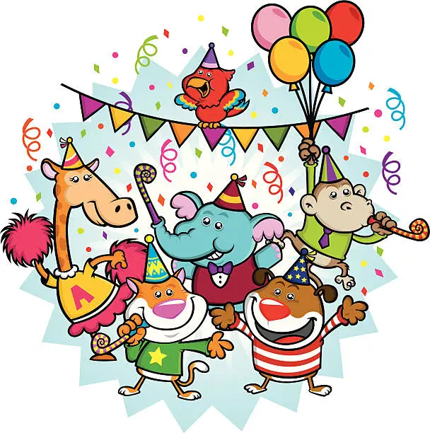 Vector illustration of Birthday party celebration