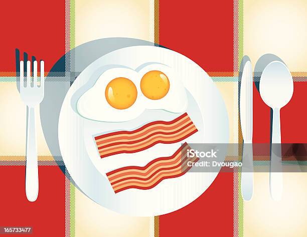 Frühstück Stock Vektor Art und mehr Bilder von Spiegelei - Spiegelei, Cholesterin, Ei