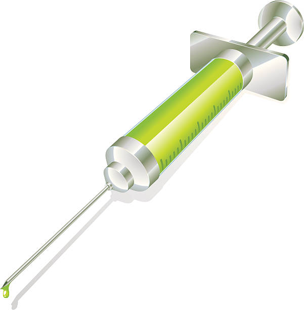 steroidní stříkačka - smrtící injekce stock ilustrace