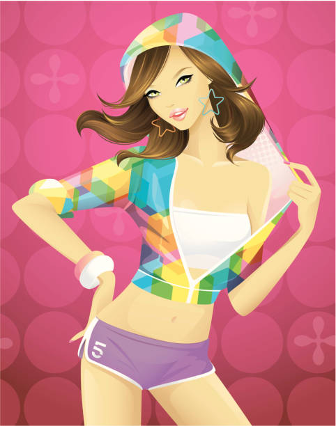 Candy Girl vector art illustration