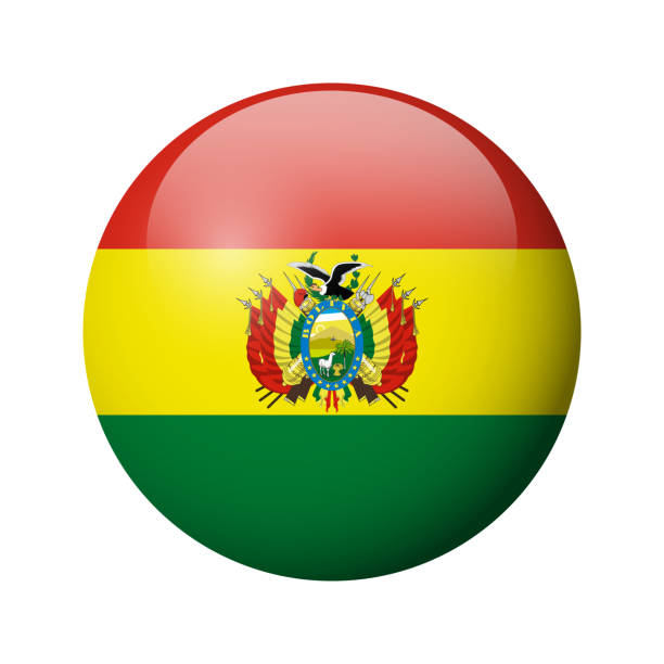 istock Glossy circle badge flag of Bolivia 1657335807