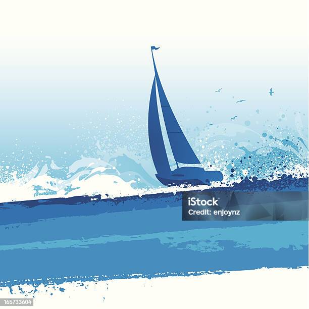 Segeln Im Hintergrund Stock Vektor Art und mehr Bilder von Segelschiff - Segelschiff, Rennen - Sport, Illustration