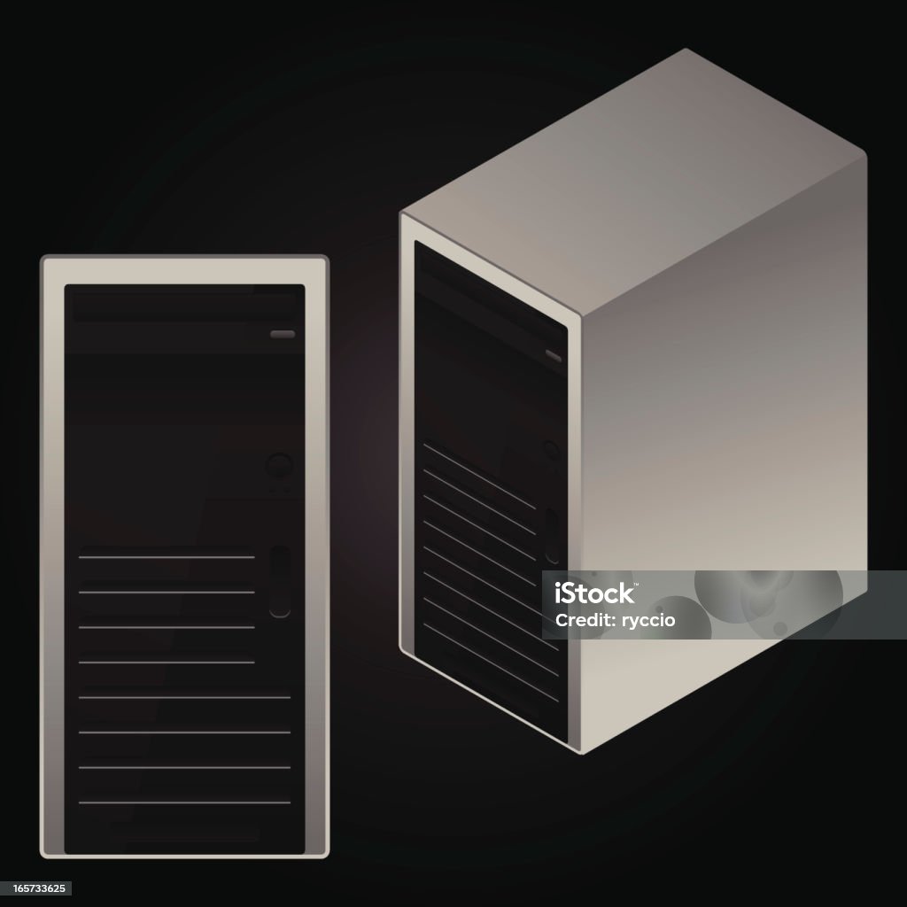 Front And Isometric Server Or Pc Case Stock Illustration - Download ...