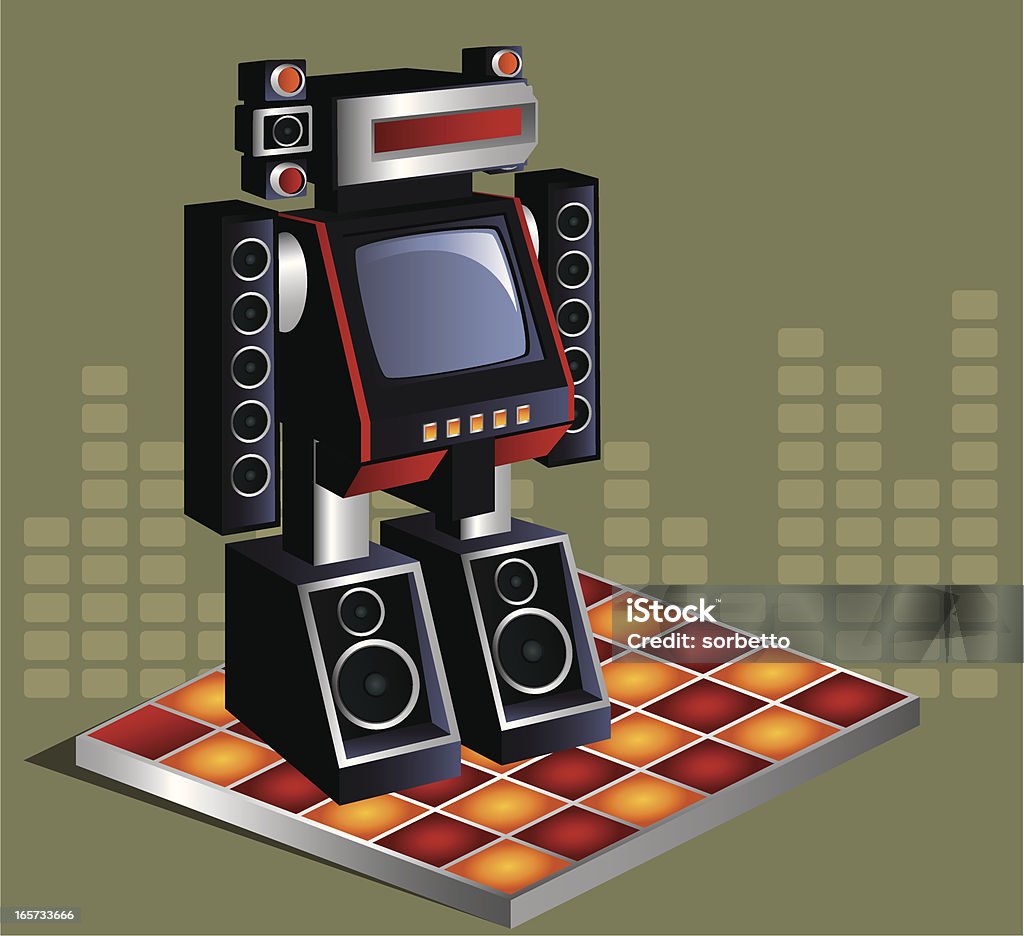 Music Robot Music Robot. Zip contains AI and PDF format. Cartoon stock vector