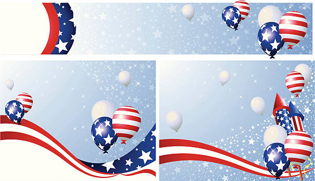 7 月 4 日の背景 - fourth of july patriotism american flag frame点のイラスト素材／クリップアート素材／マンガ素材／アイコン素材