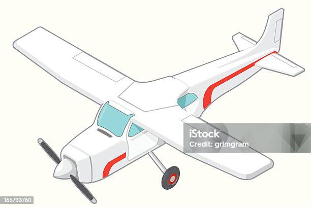 Isometric Leichte Flugzeug Stock Vektor Art und mehr Bilder von Propellerflugzeug - Propellerflugzeug, Isometrische Darstellung, Ultraleichtflugzeug