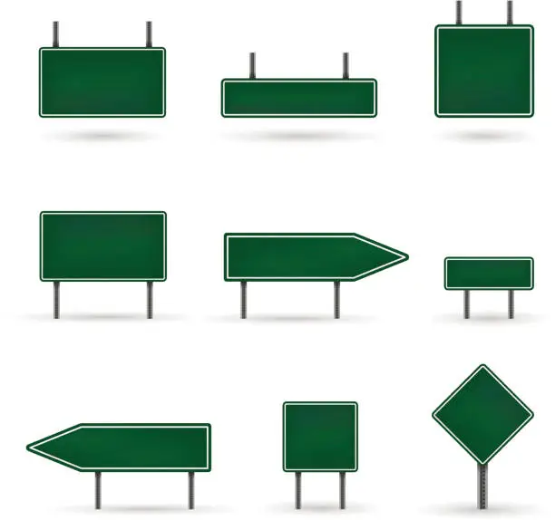 Vector illustration of Road signs