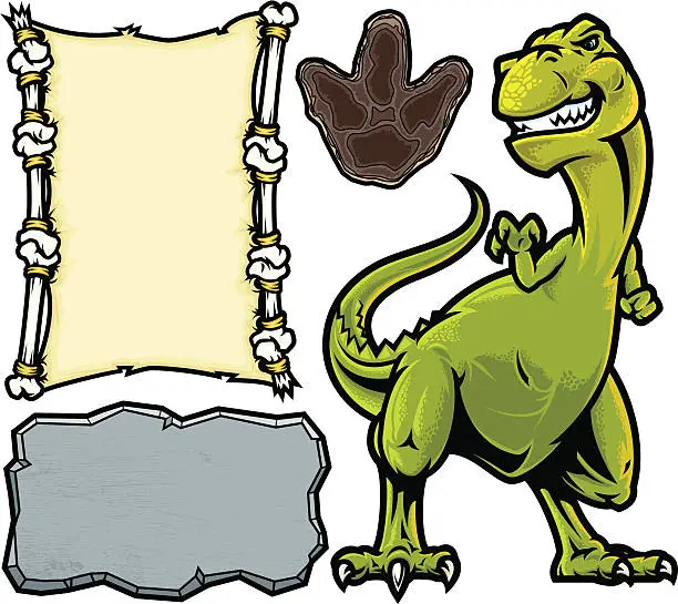 Vector illustration of T-Rex Dinosaur Pack