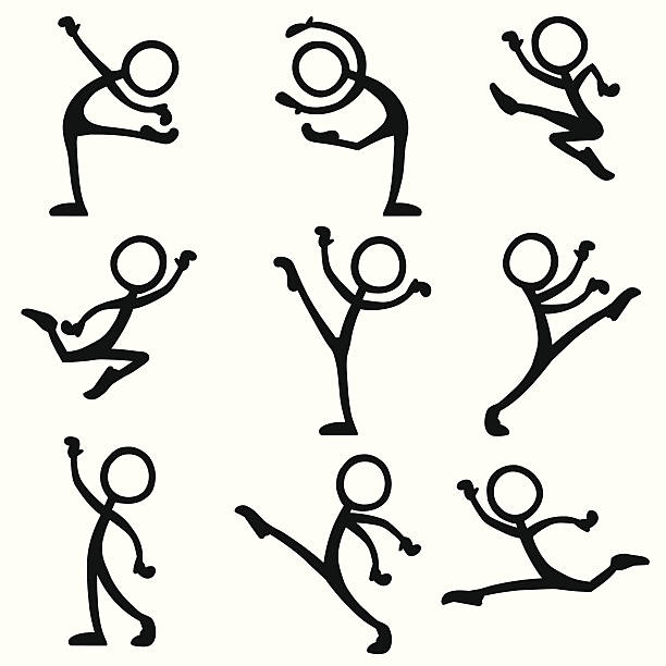 ilustrações de stock, clip art, desenhos animados e ícones de figura de palito pessoas dança de ballet - stickfigure