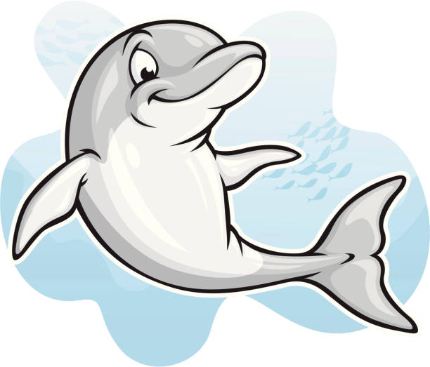 ilustrações de stock, clip art, desenhos animados e ícones de golfinho - dolphin porpoise mammal sea