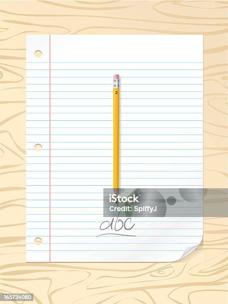 Paper And Pencil Stock Illustration - Download Image Now - Above, Business, Clean