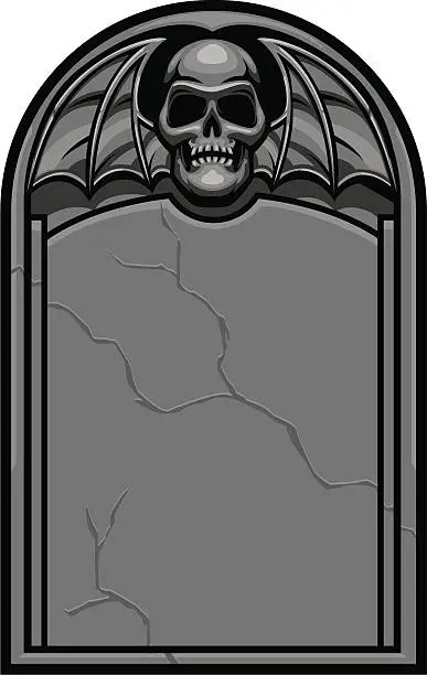 Vector illustration of spooky grave