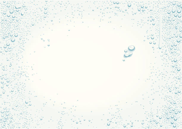 Drops background Crystal clear water drops over white background. You can use it for your text. condensation stock illustrations