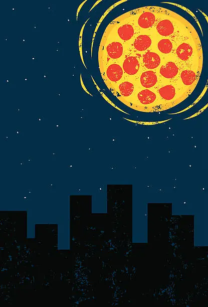 Vector illustration of Pizza Tonight!
