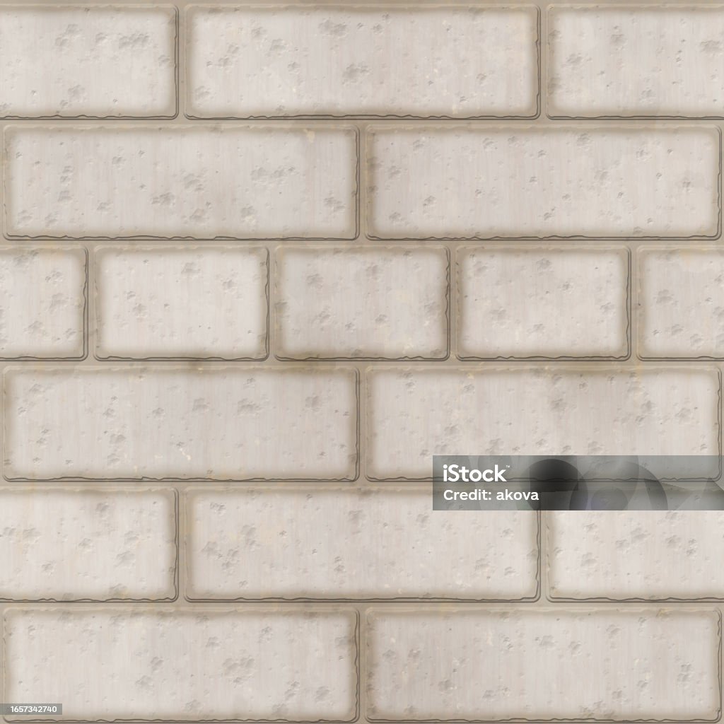 Brick Pattern Raster White Brick Seamless Texture Whitegrey Aged Brickwork Background Raster ...