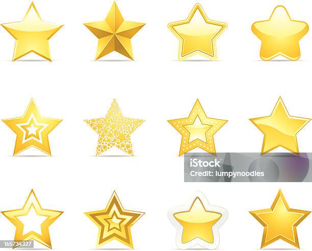Звезда Значки — стоковая векторная графика и другие изображения на тему Звезда - Звезда, Форма звезды, Золото