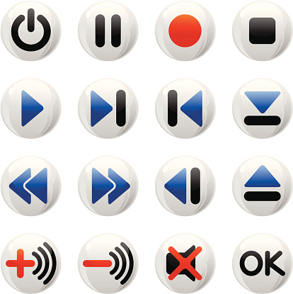 Control Window Button Download Control Buttons Stock Illustration - Download Image Now - Eject Button ...