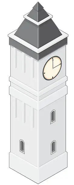 Vector illustration of Clock Tower