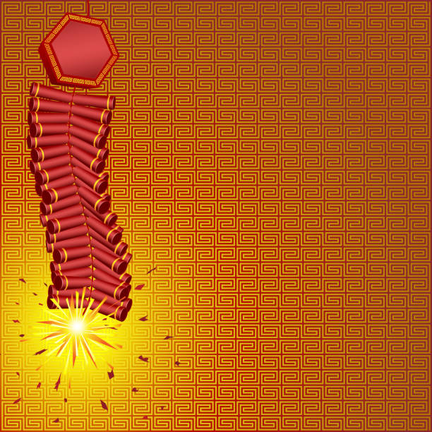 중국 폭죽 - asian background flash stock illustrations