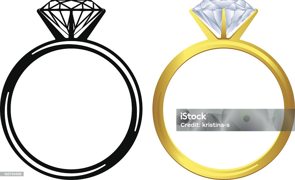 Pierścionek zaręczynowy ikonę - Grafika wektorowa royalty-free (Pierścień - Biżuteria)