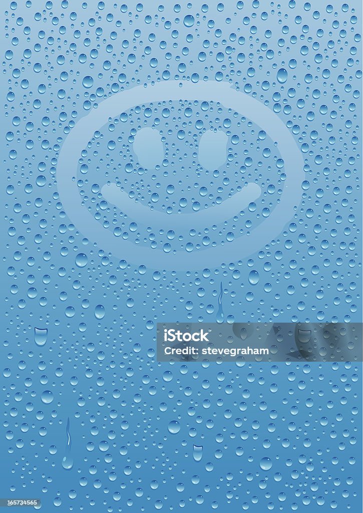 Kondenswasser mit Smiley-Gesicht - Lizenzfrei Dem menschlichen Gesicht ähnliches Smiley-Symbol Vektorgrafik