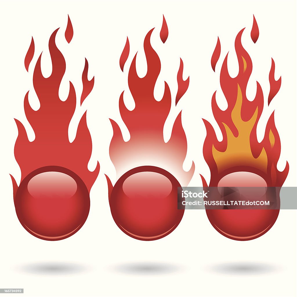 Fireballs Rodes Red Fireballs Stock Illustration - Download Image Now - Flame, Push ...