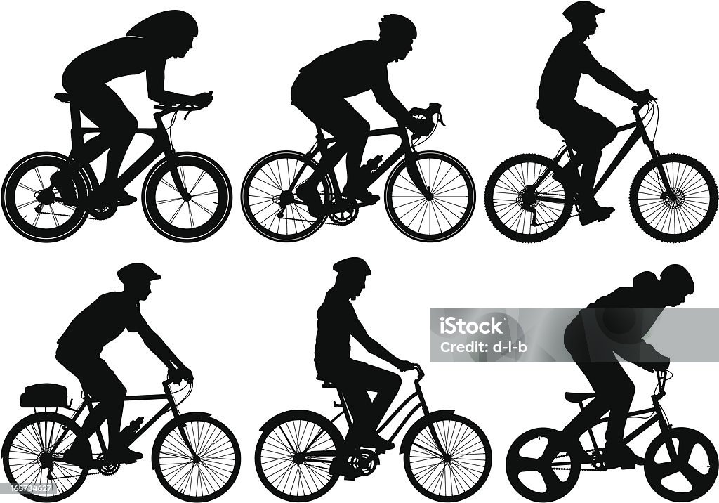 Подробные Bike совершили - Векторная графика Кататься на велосипеде роялти-фри