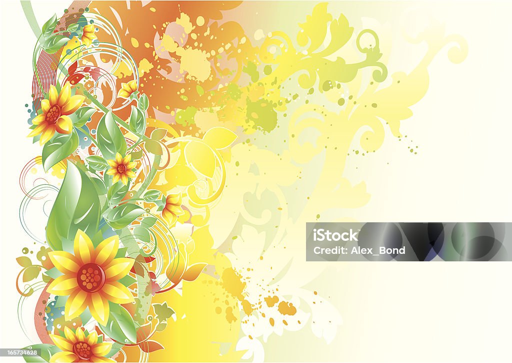 Floral background light grunged floral background, vector artwork Abstract stock vector