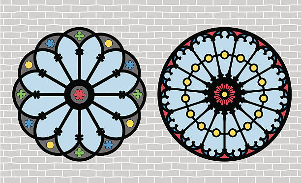 ローズウィンドウ - window rose window gothic style architecture点のイラスト素材／クリップアート素材／マンガ素材／アイコン素材