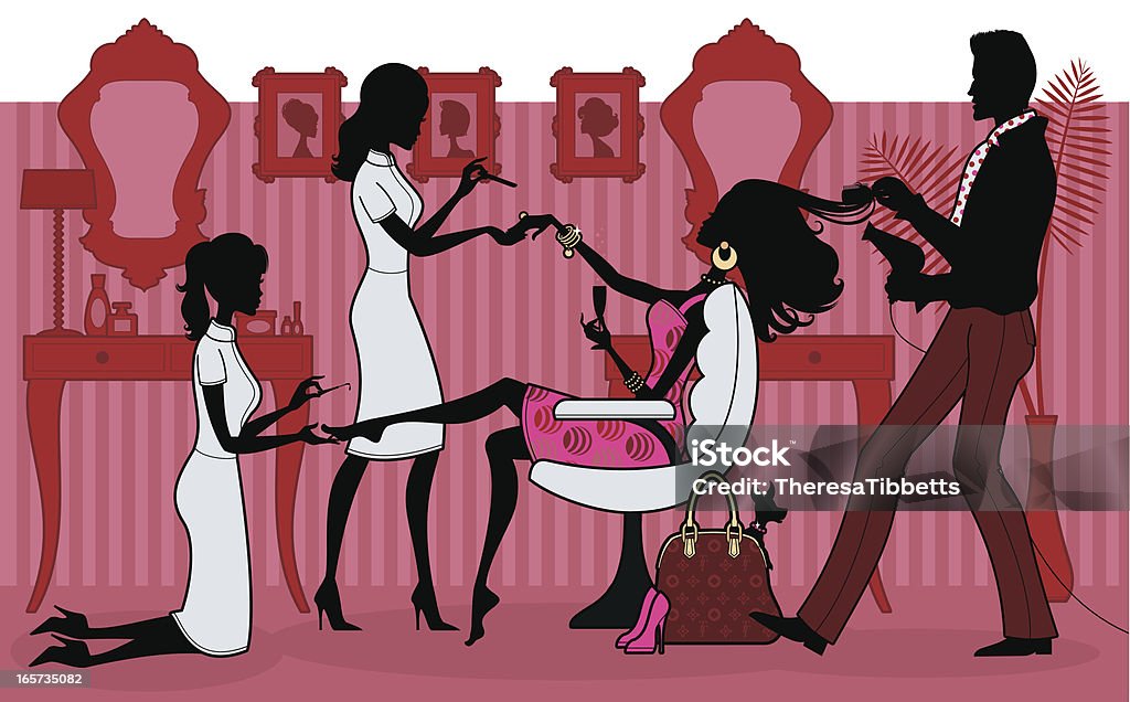 Pampered Princess An elegant woman being pampered in a beauty salon. Click below for more fashion and beauty images. Beauty Spa stock vector