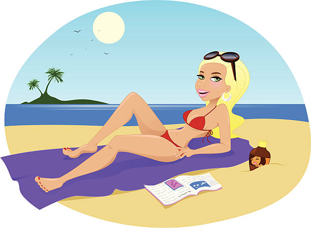 ビーチ気分をご満喫 - women summer sea tinted sunglasses点のイラスト素材／クリップアート素材／マンガ素材／アイコン素材