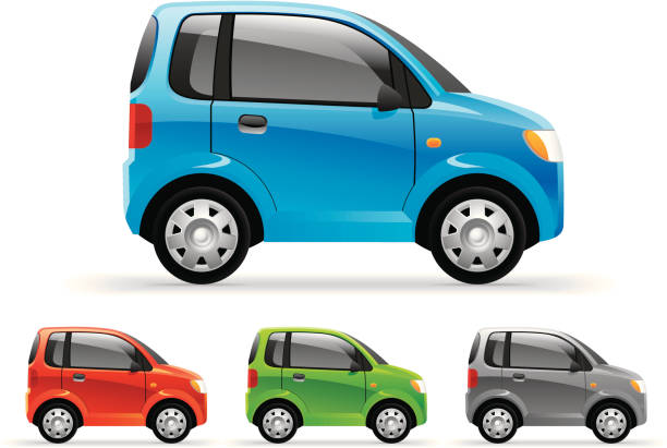 маленький автомобиль - compact car illustrations stock illustrations