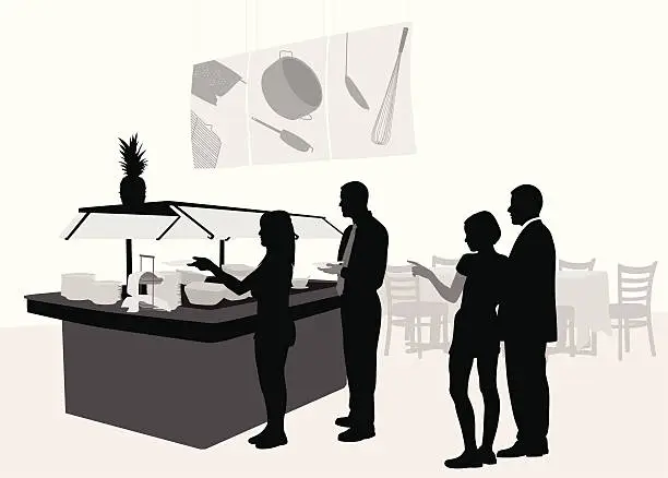 Vector illustration of The Buffet Vector Silhouette