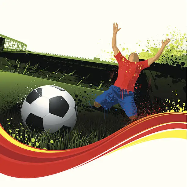 Vector illustration of Spanish football background