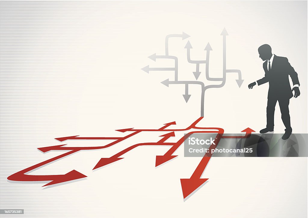 Crossroads de negocios - arte vectorial de Contemplación libre de derechos