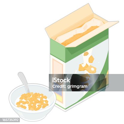 istock Isometric Cereal Box with Bowl. 165735392