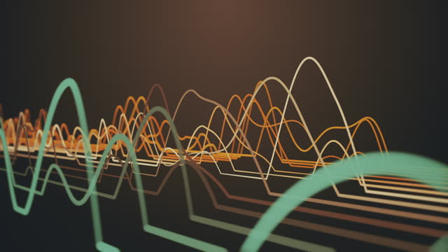 Retro Sine Waveform Science Background Animation